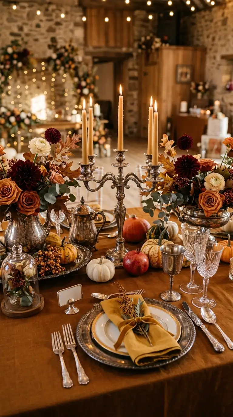 Antique Silver Wedding Table Accents