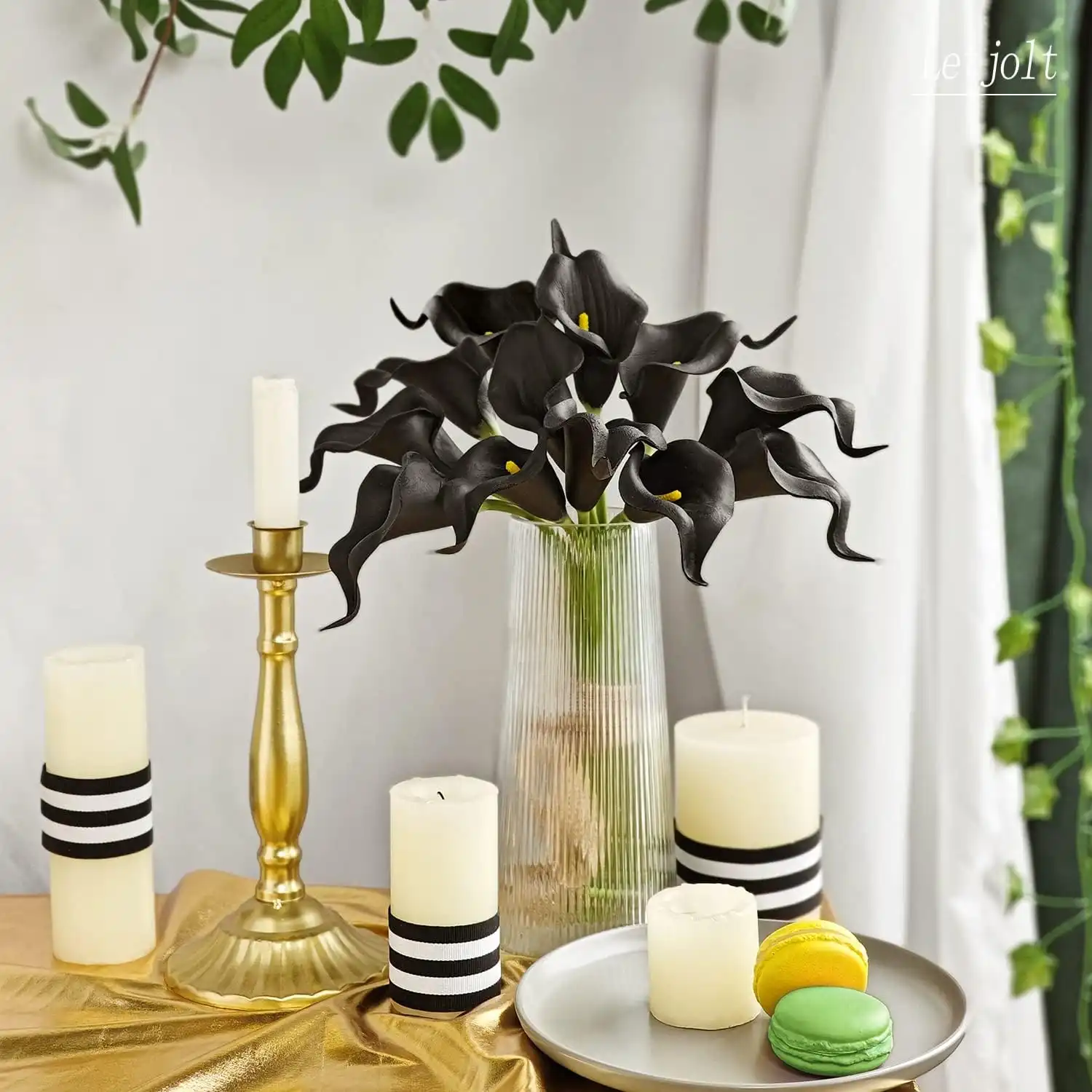 Black Calla Lily Candelabra
