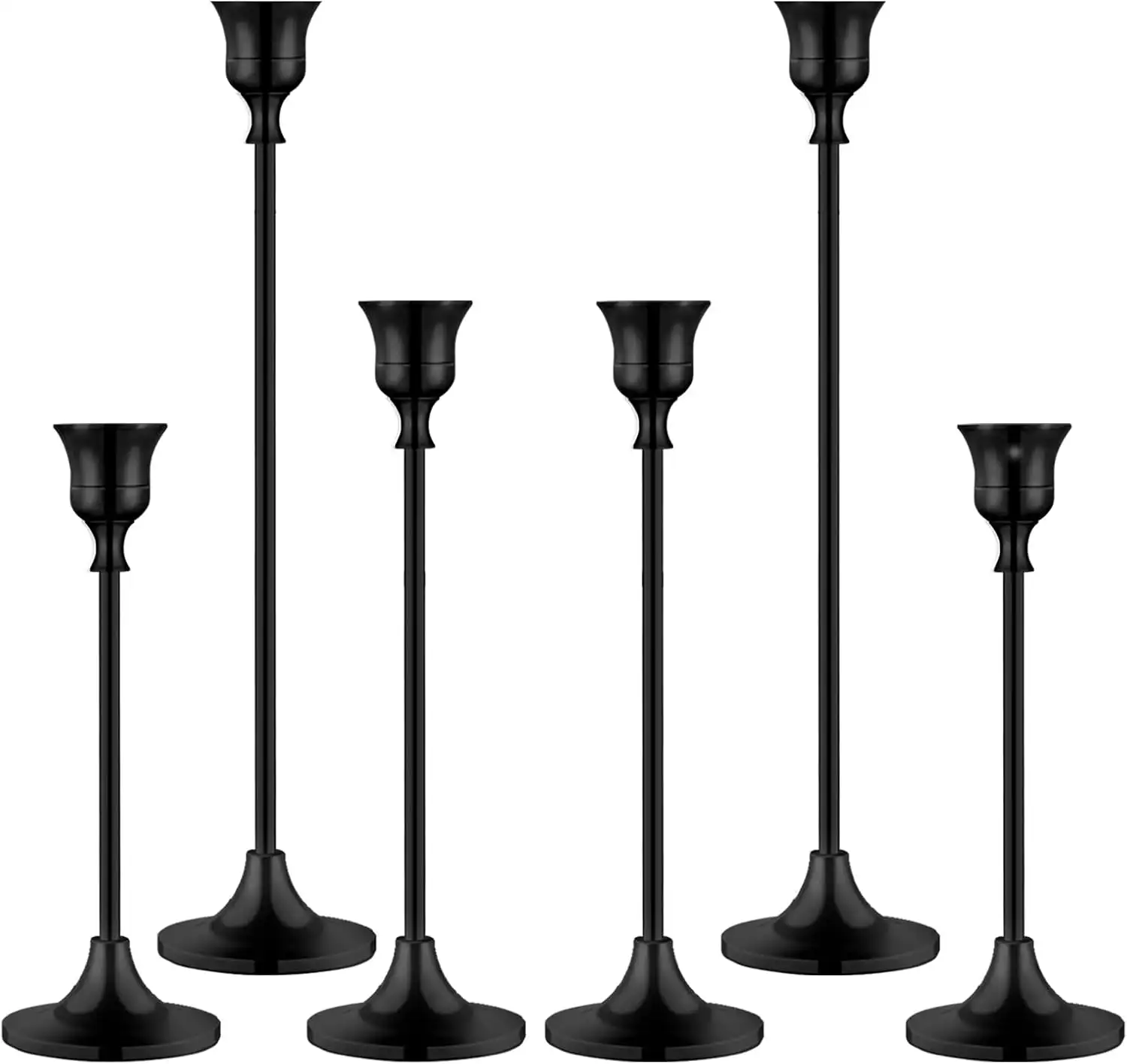 Black Iron Taper Candle Holders