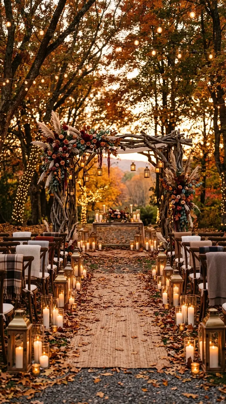 Candlelit Outdoor Wedding Ceremony