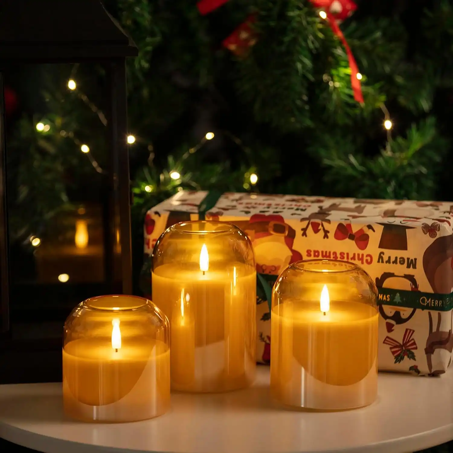 Champagne Gold LED Candle Arrangements