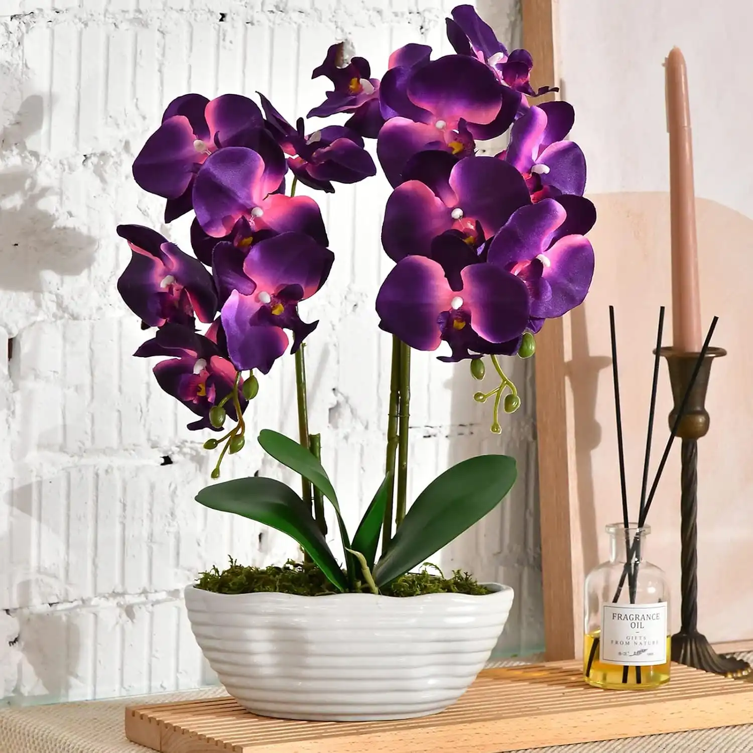 Dark Orchid Crystal Centerpiece