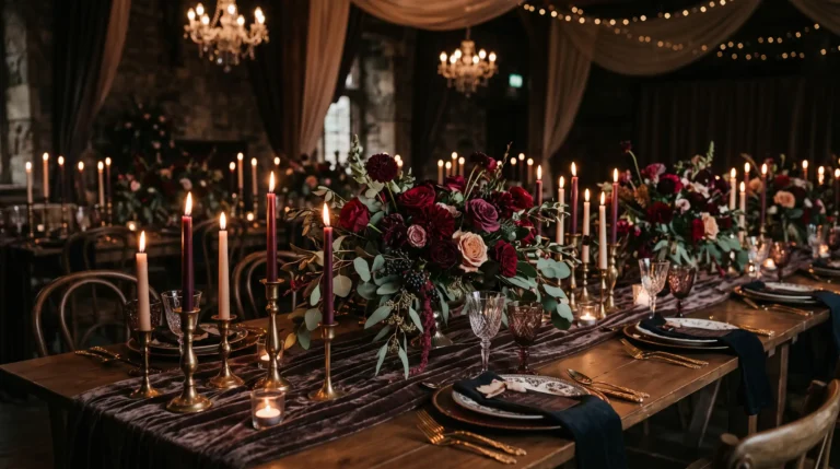 Dark Romantic Wedding Color Palette Ideas
