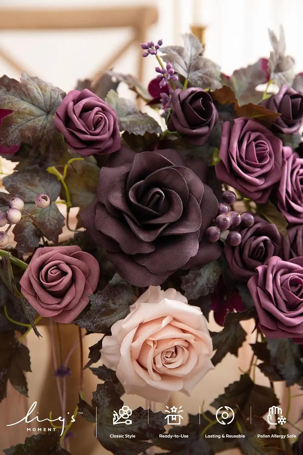 Deep Plum Floral Cascade