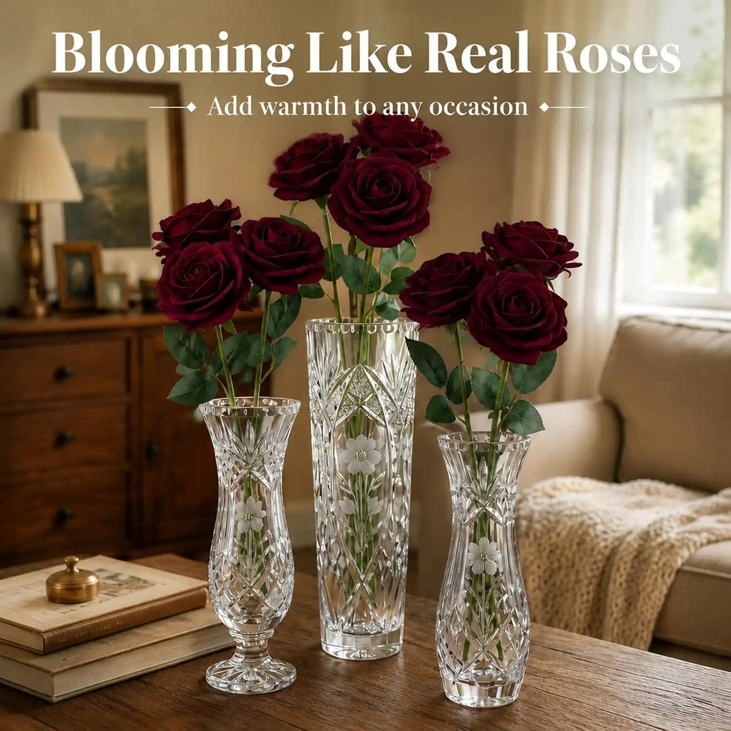 Dramatic Burgundy Flower Tower