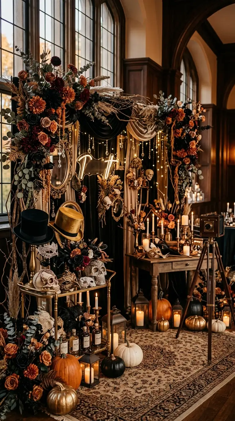 Dramatic Halloween Wedding Photo Booth
