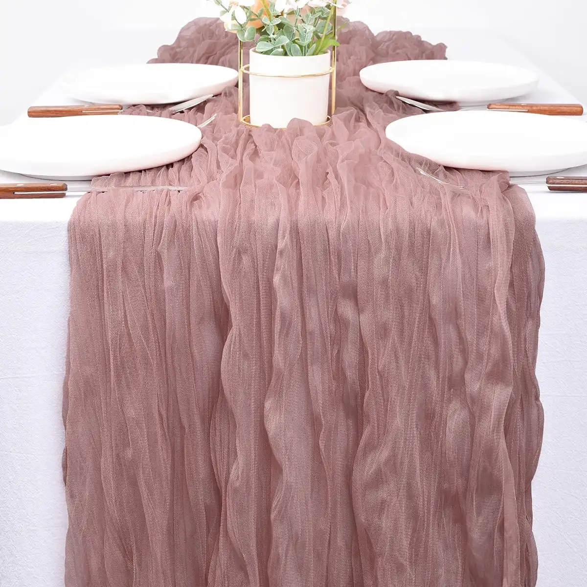 Dusky Mauve Table Runner