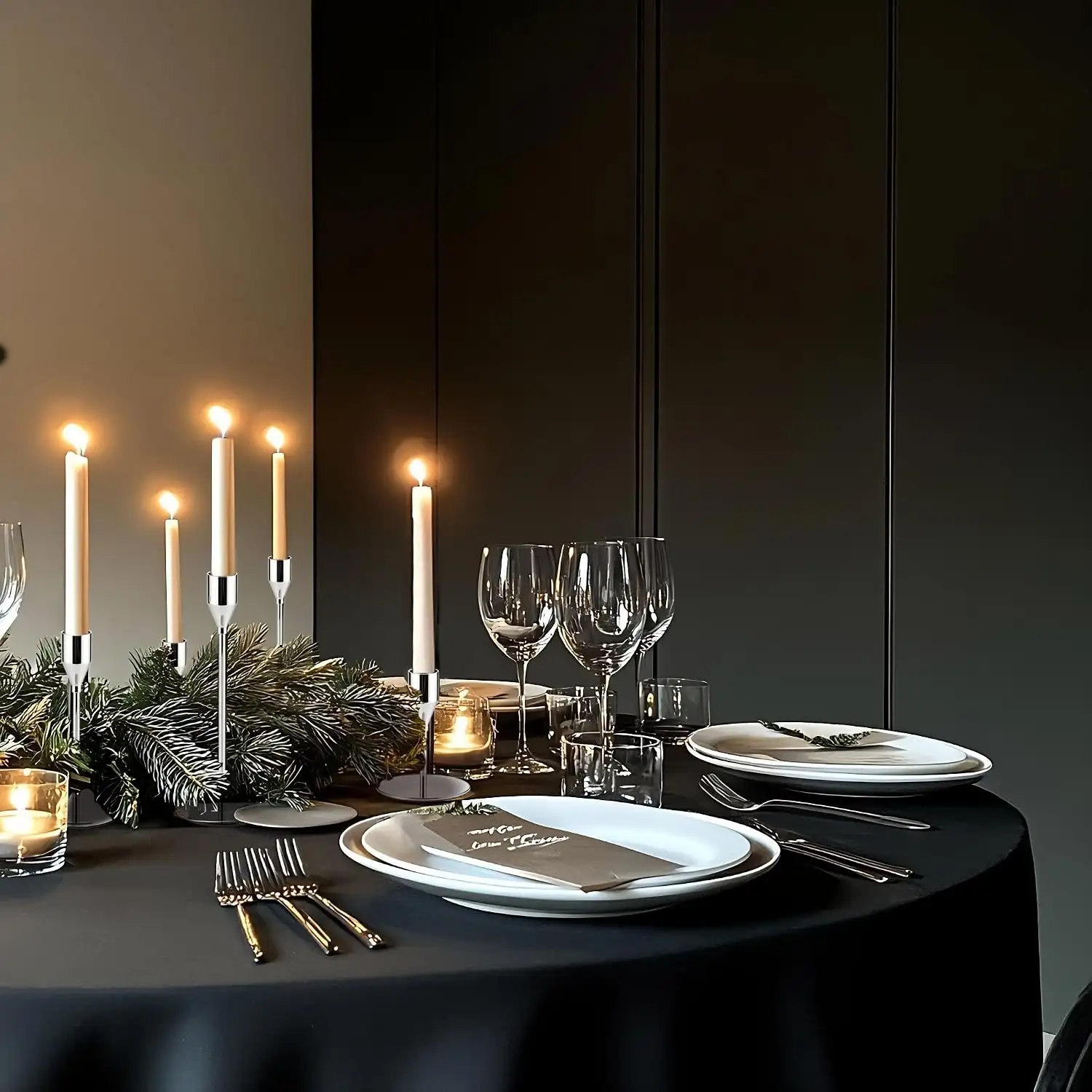 Elegant Silver Candelabra Candle Holders