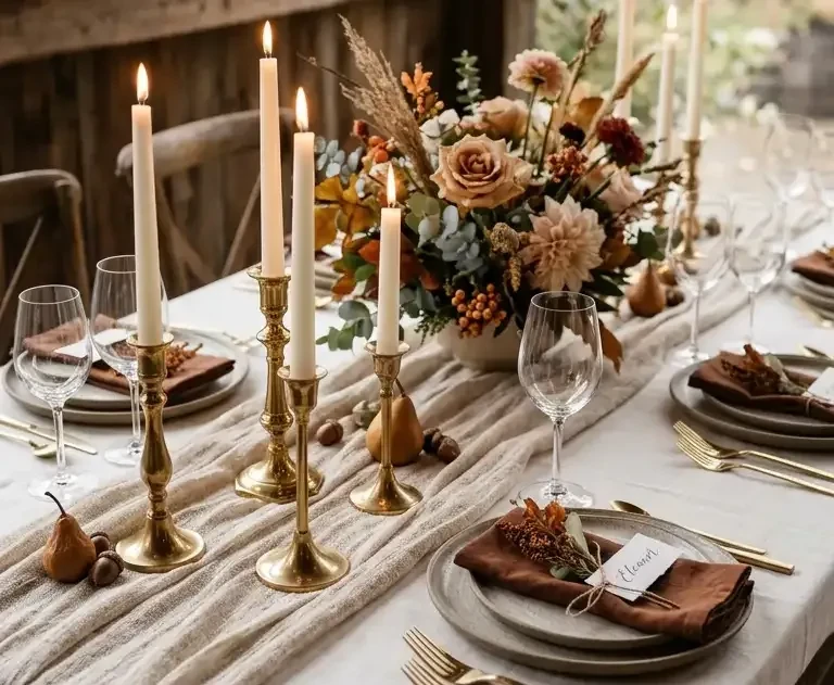 Fall Wedding Tablescape Ideas