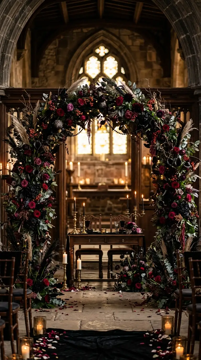 Gothic Arch With Dark Florals