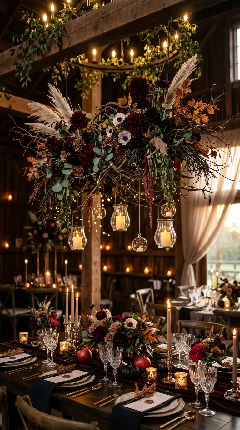 Hanging Branch Floral Installation