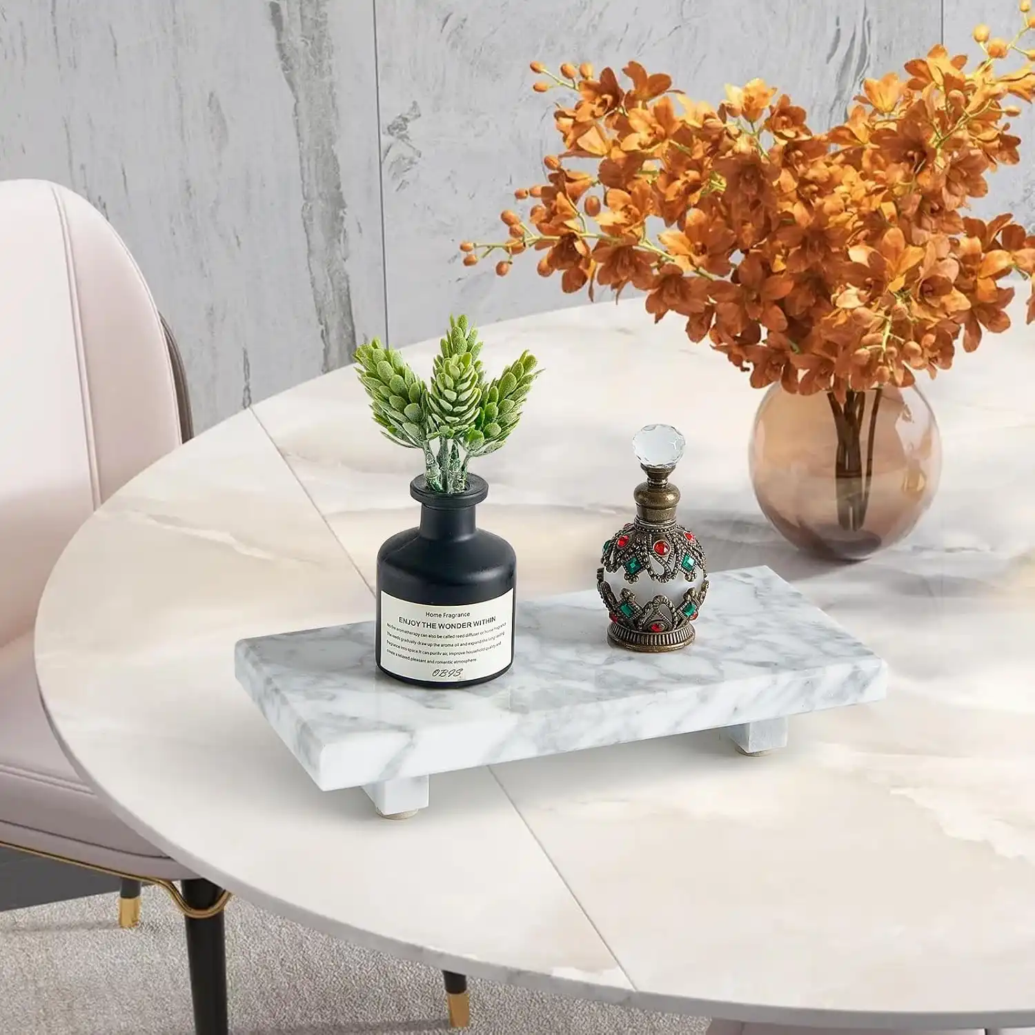 Luxe Marble Pedestal Displays