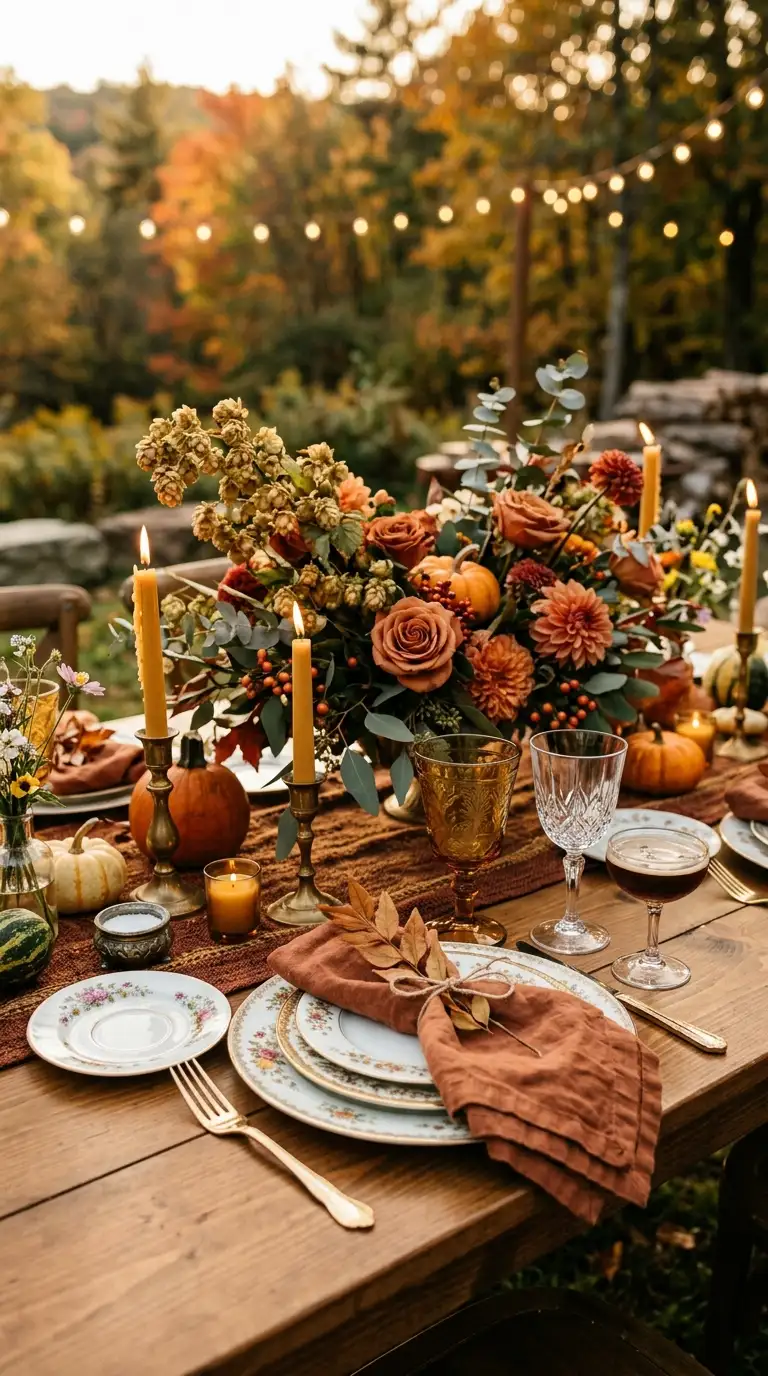 Mismatched Vintage Wedding Tableware