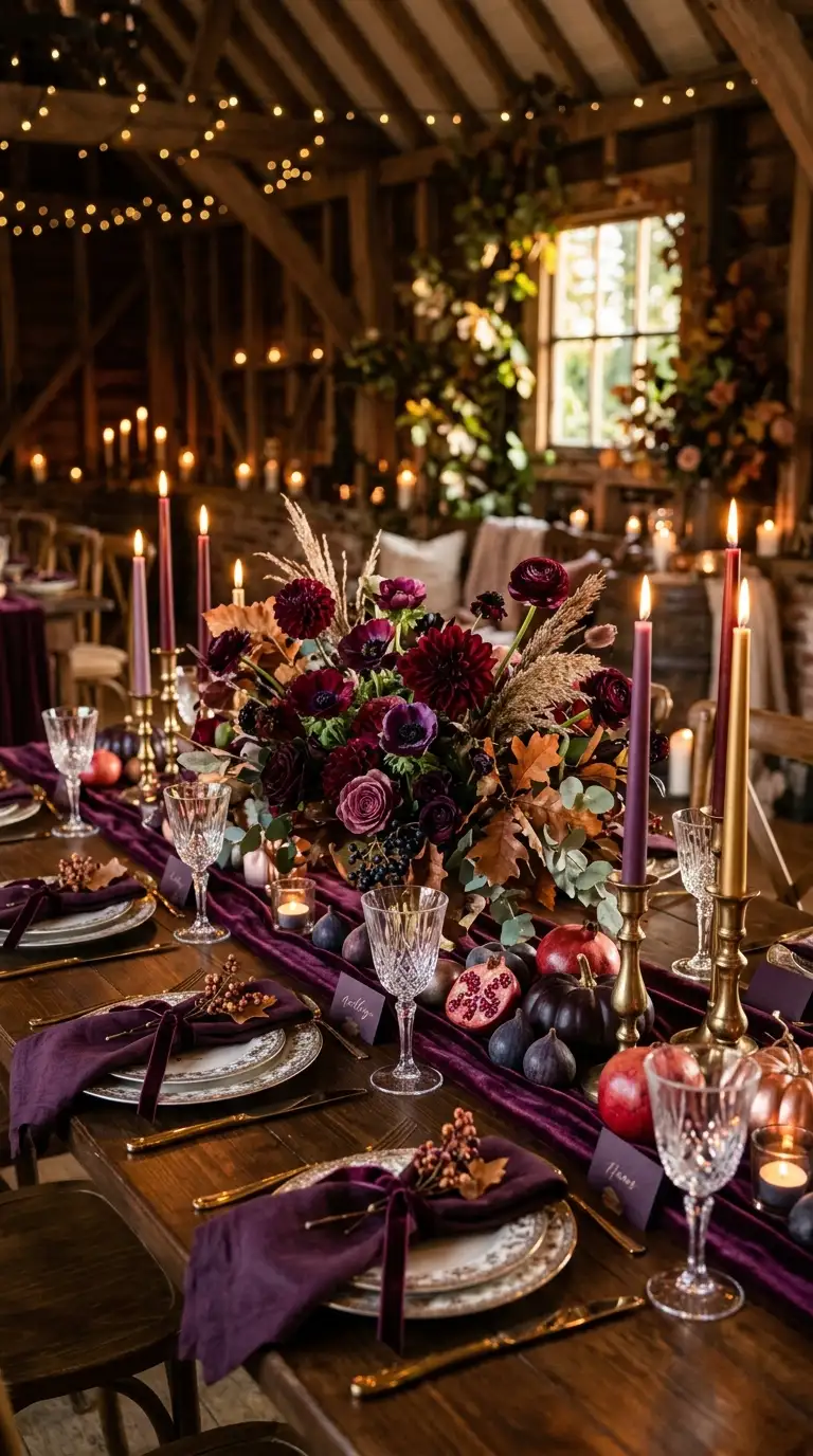 Moody Plum Wedding Color Palette