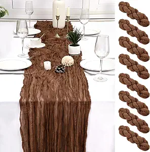 Pack Brown Cheesecloth Table Runner