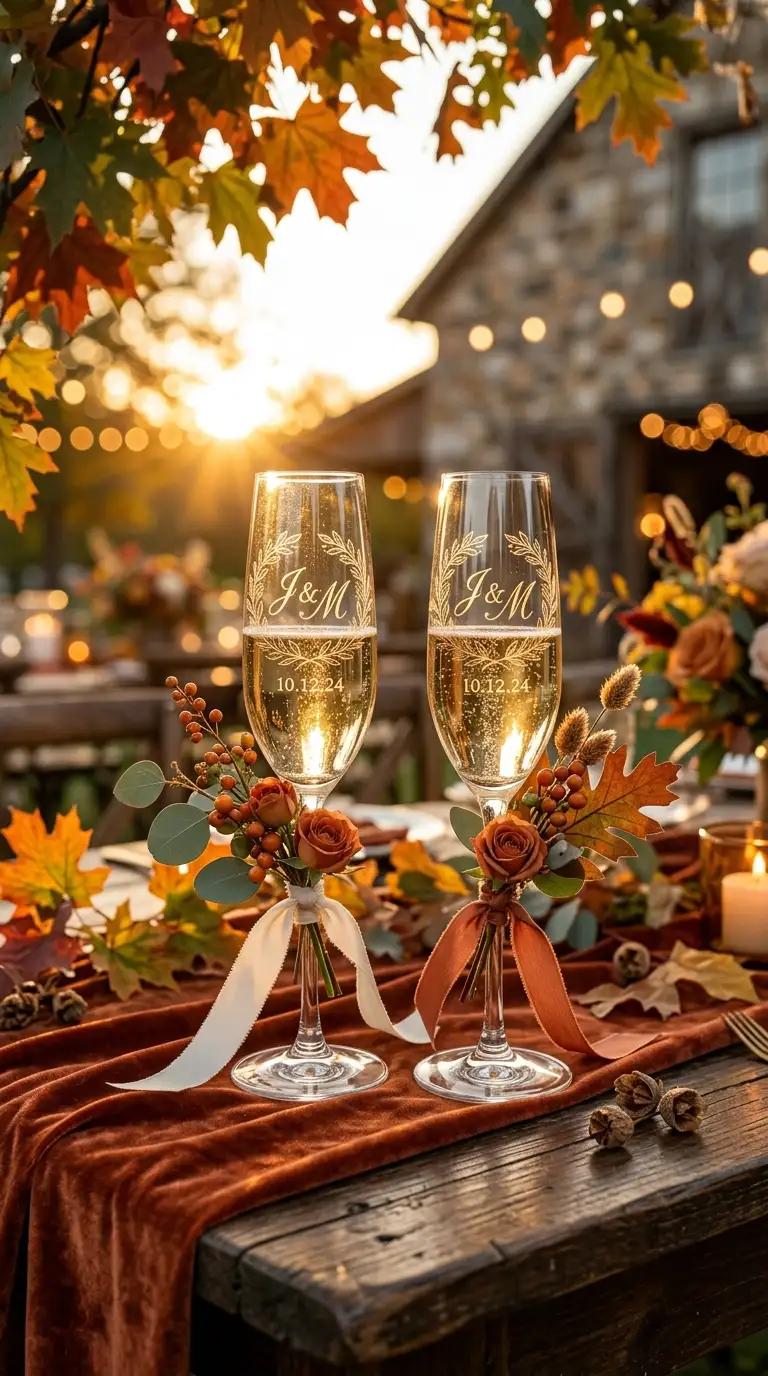 Personalized Champagne Glasses For Two