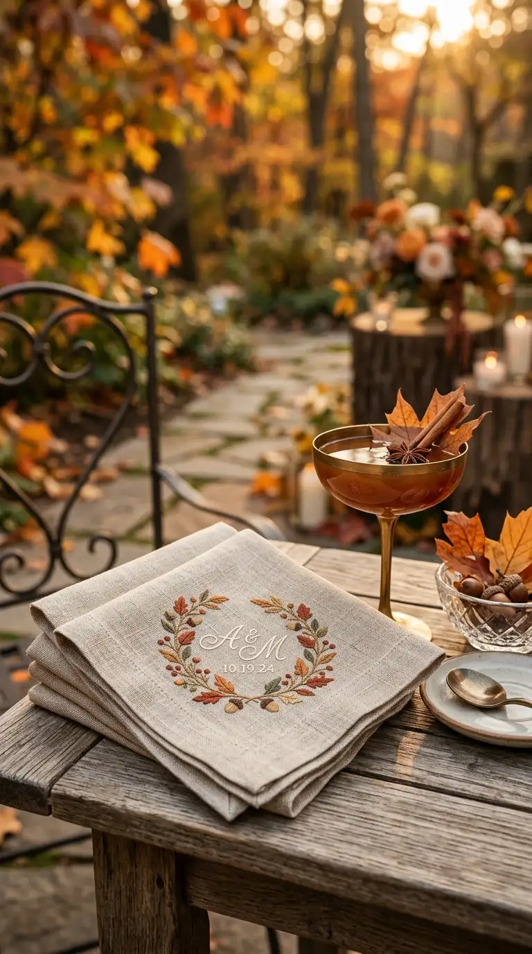 Personalized Linen Cocktail Napkins