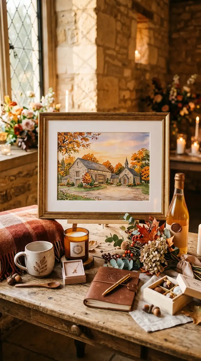 Personalized Wedding Venue Watercolor