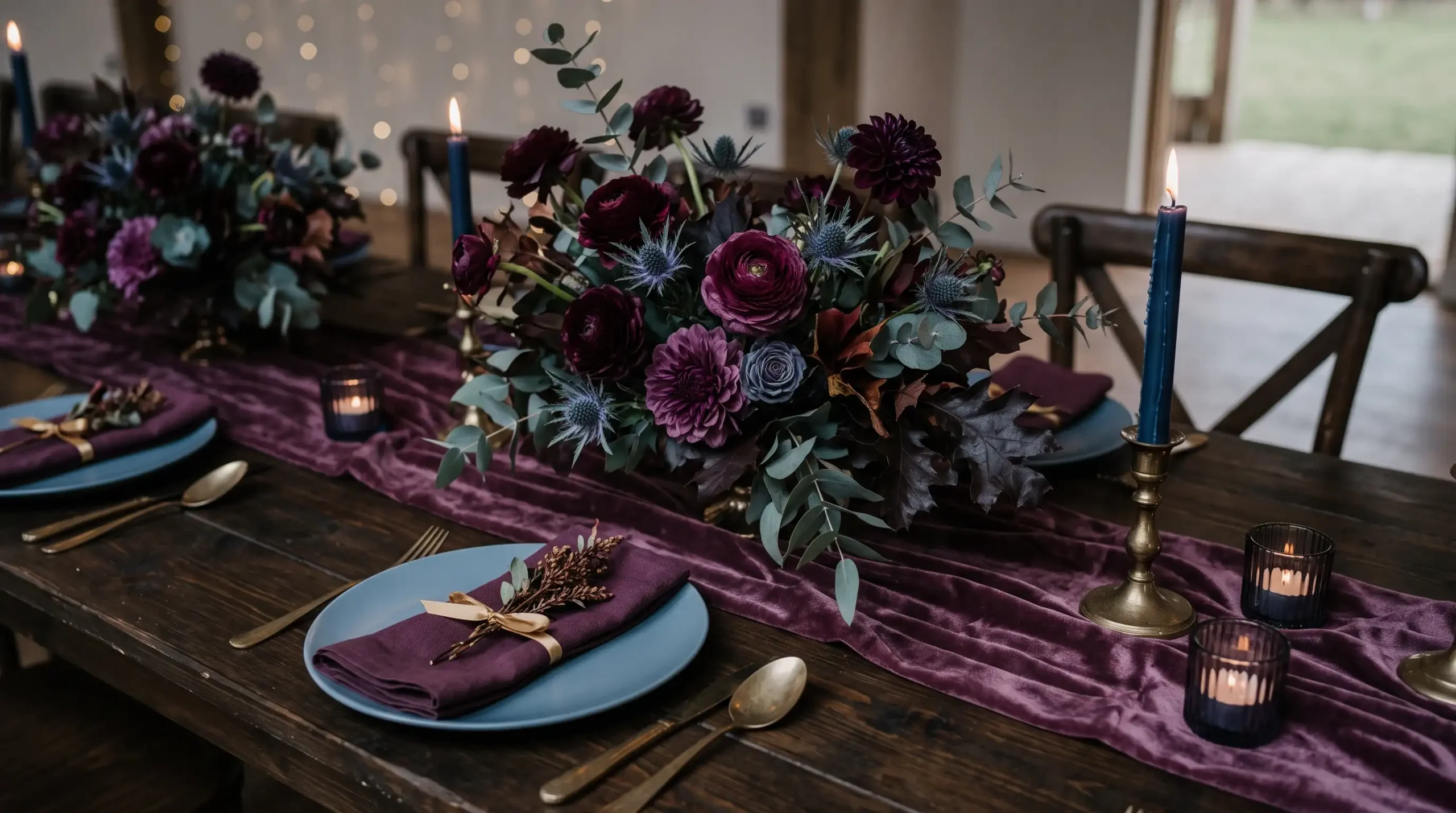 Plum and Blue Wedding Theme Ideas