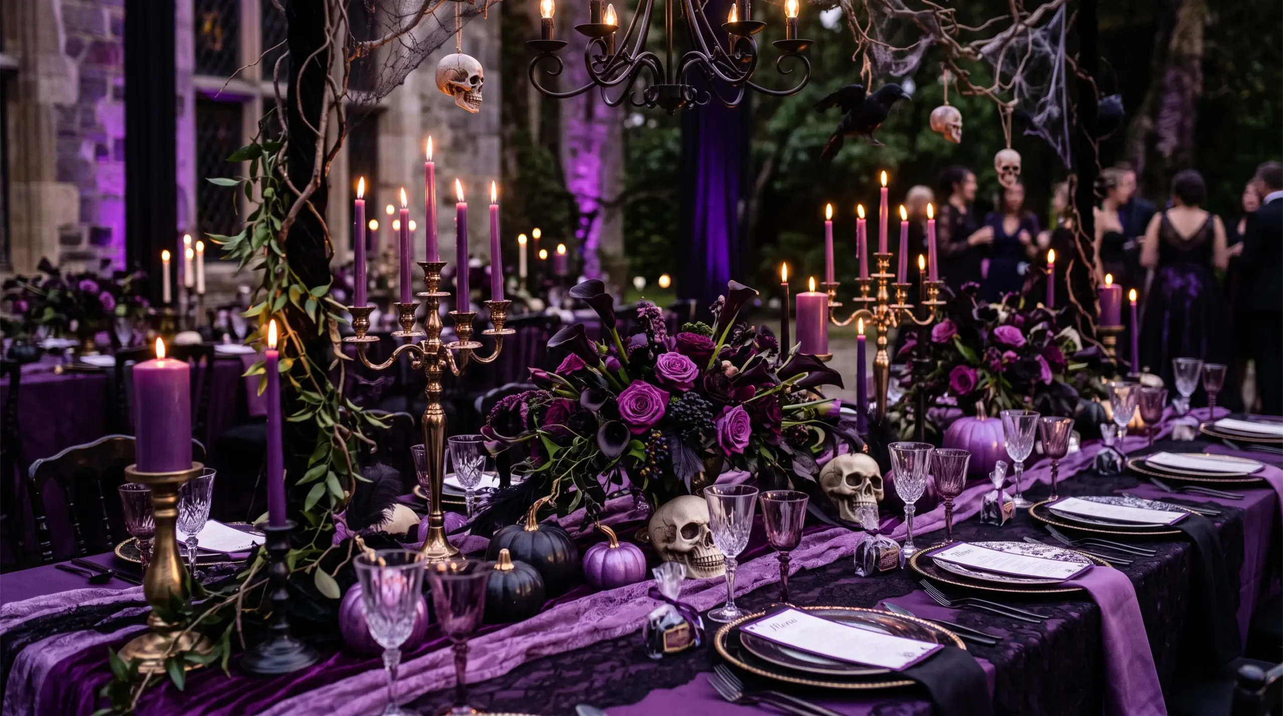 Purple and Black Halloween Wedding Ideas