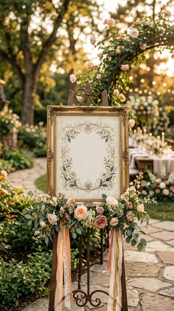 Retro Script Wedding Signage