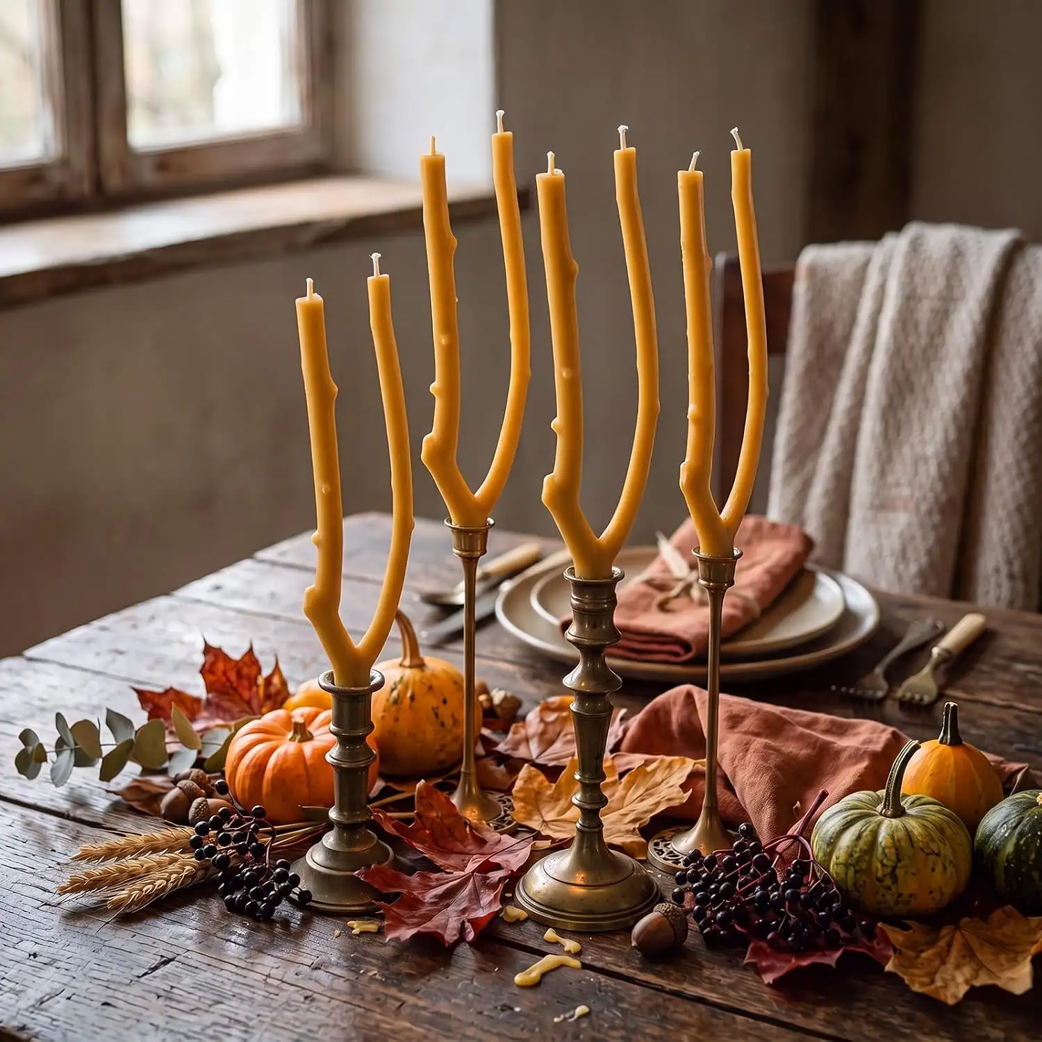 Sculptural Branch Candle Display