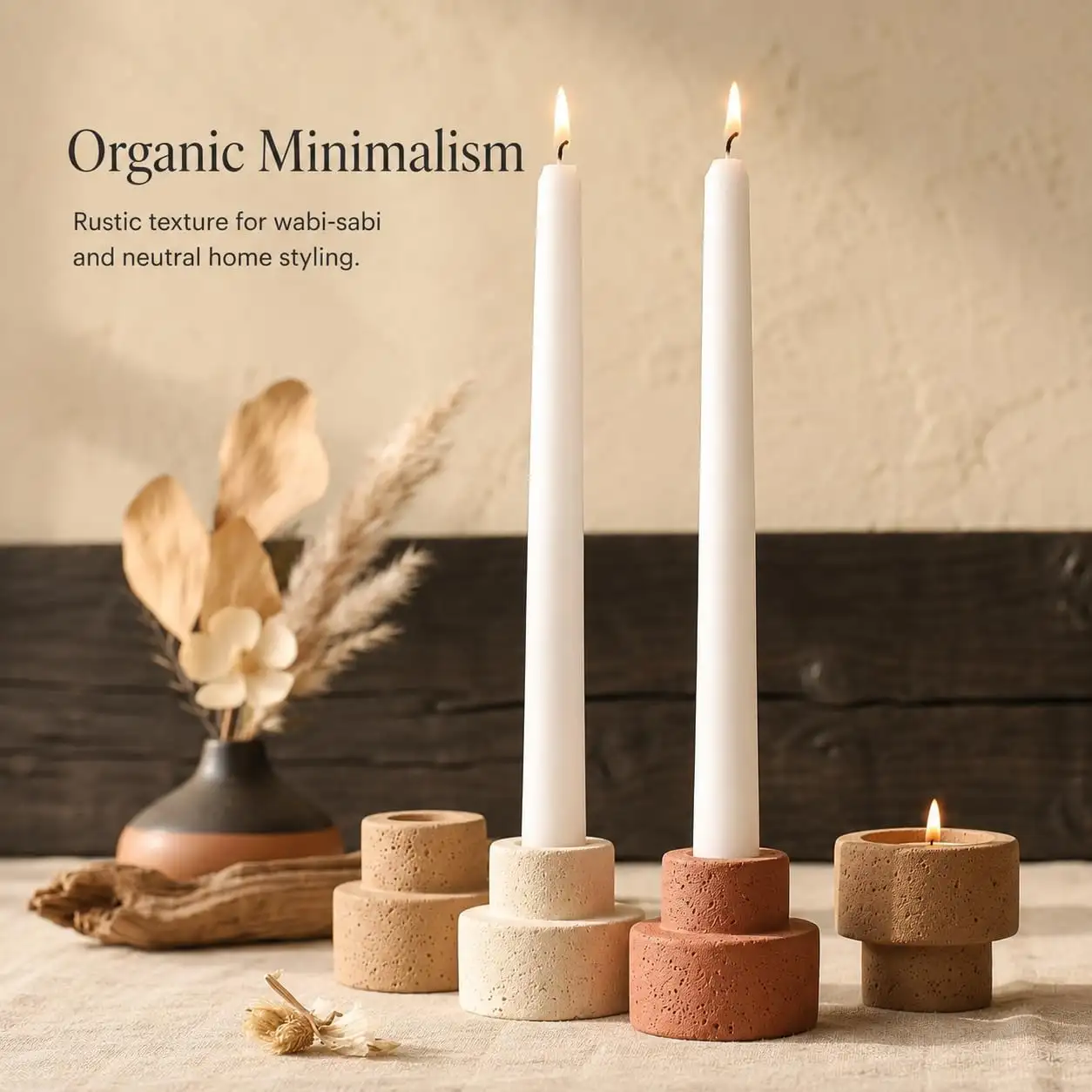 Sculptural Ceramic Candle Holders