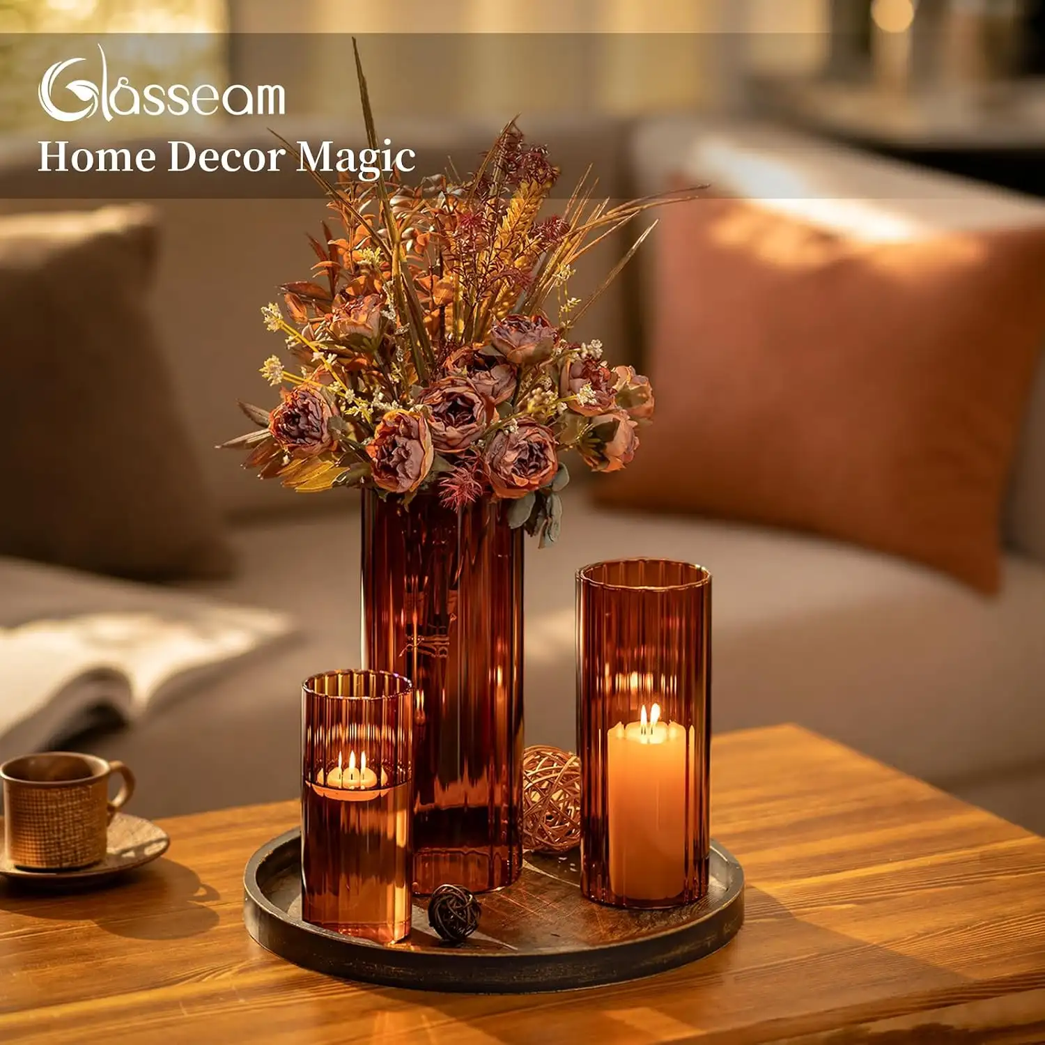 Terracotta Candle Holder Centerpieces
