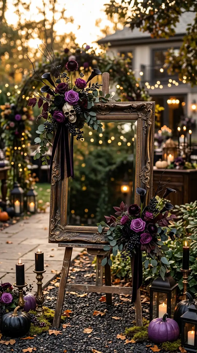Vintage Mirror Wedding Welcome Sign