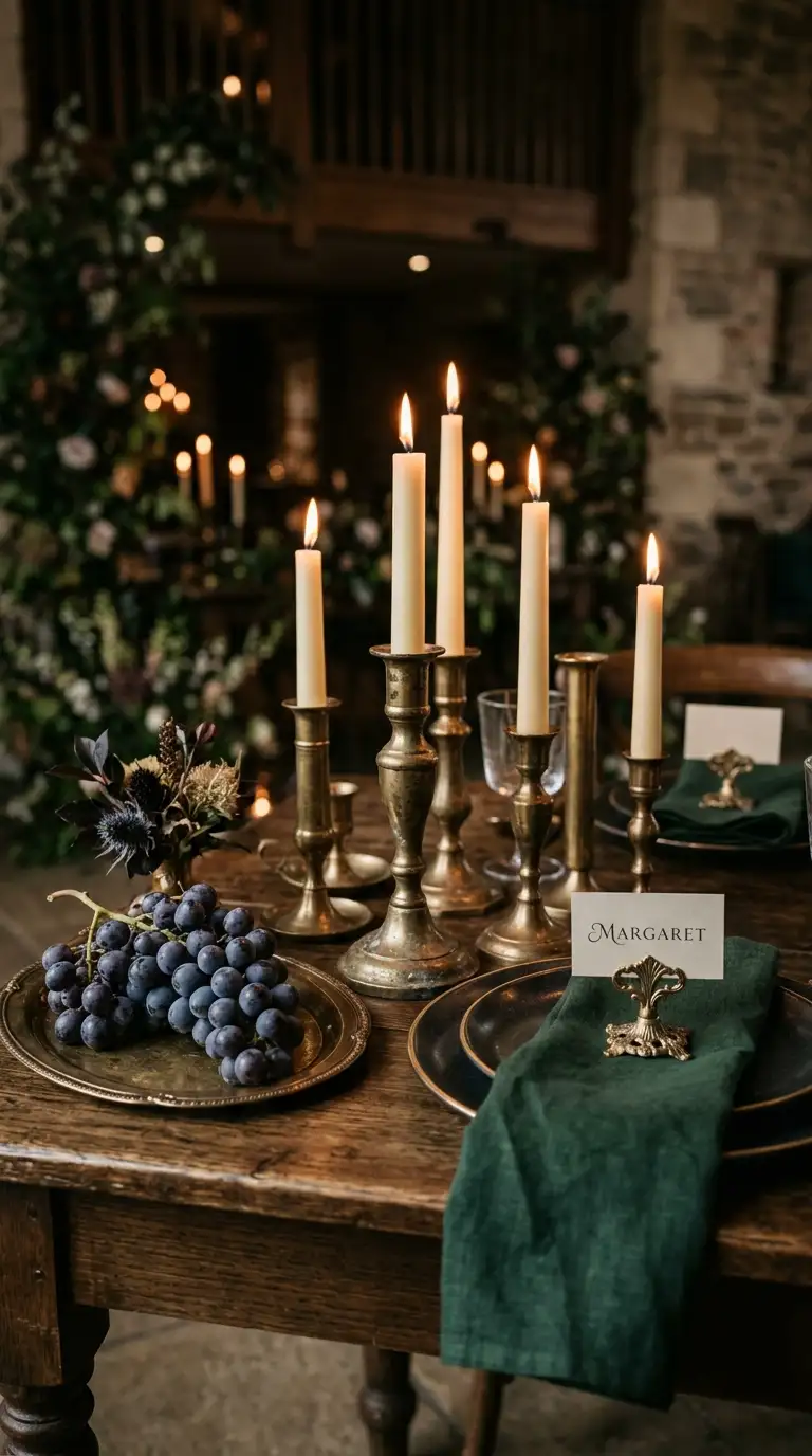 Antique Brass Wedding Table Accents