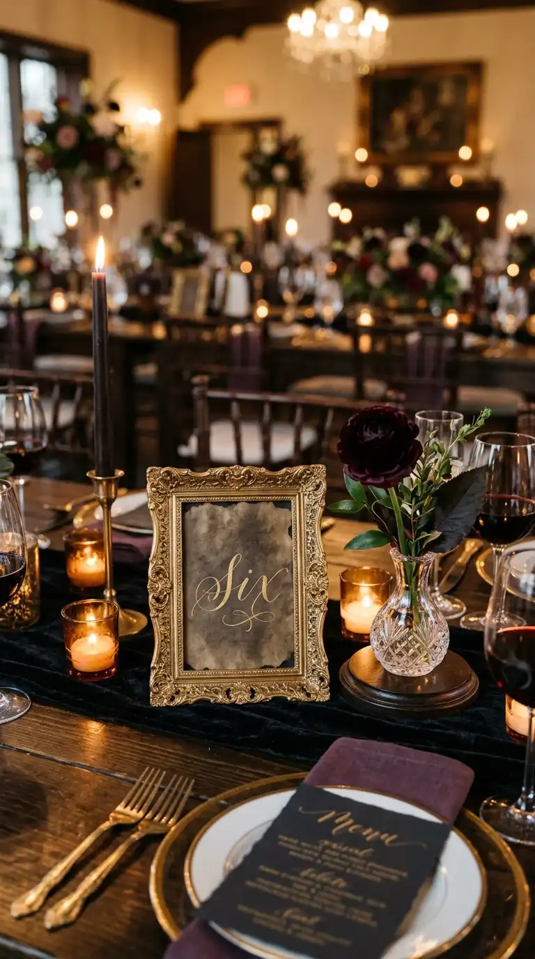 Antique Frame Table Numbers