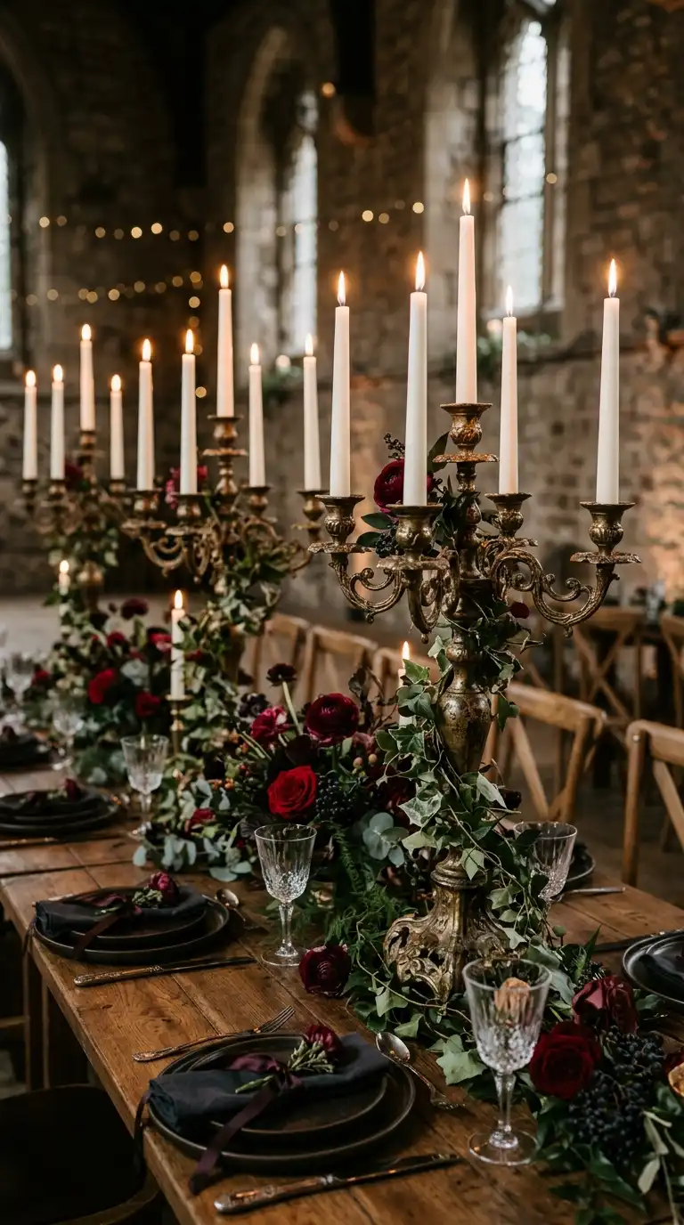 Antique Gold Candelabra Displays