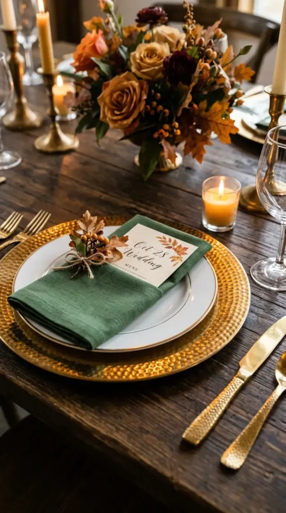 antique gold table chargers