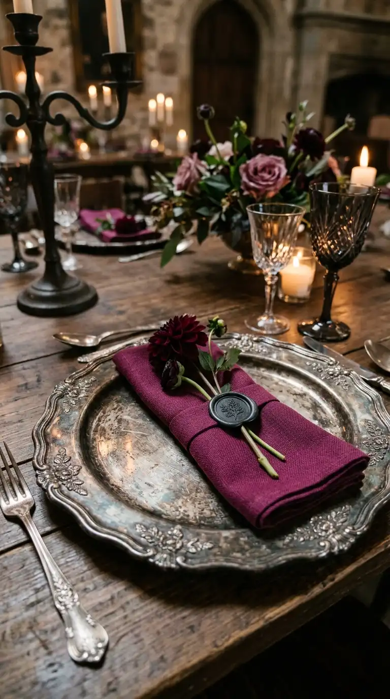 Antique Silver Charger Plates