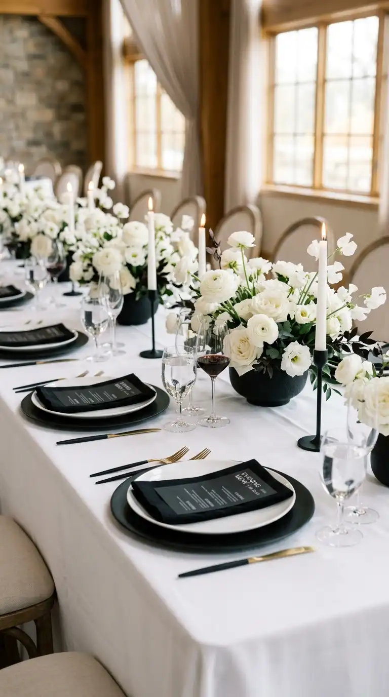 Black And White Tablescape