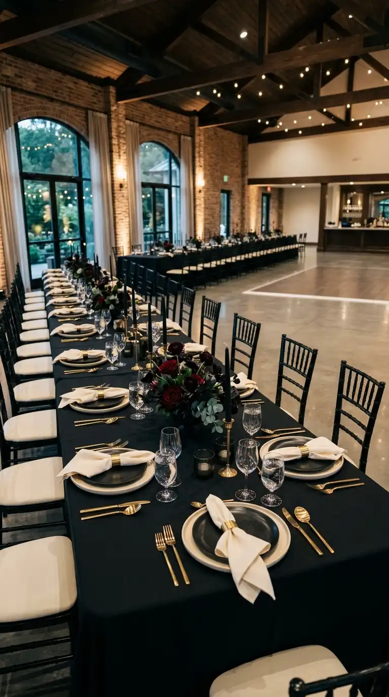 Black Linen Dining Tables