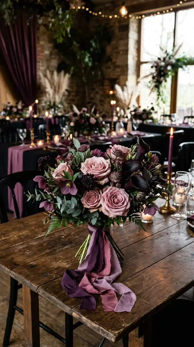 Black Plum Dusty Rose