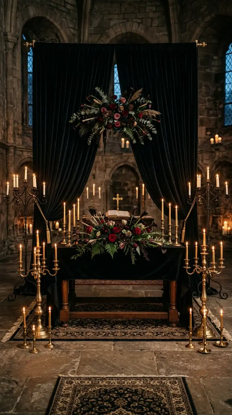 Black Velvet Ceremony Drapery