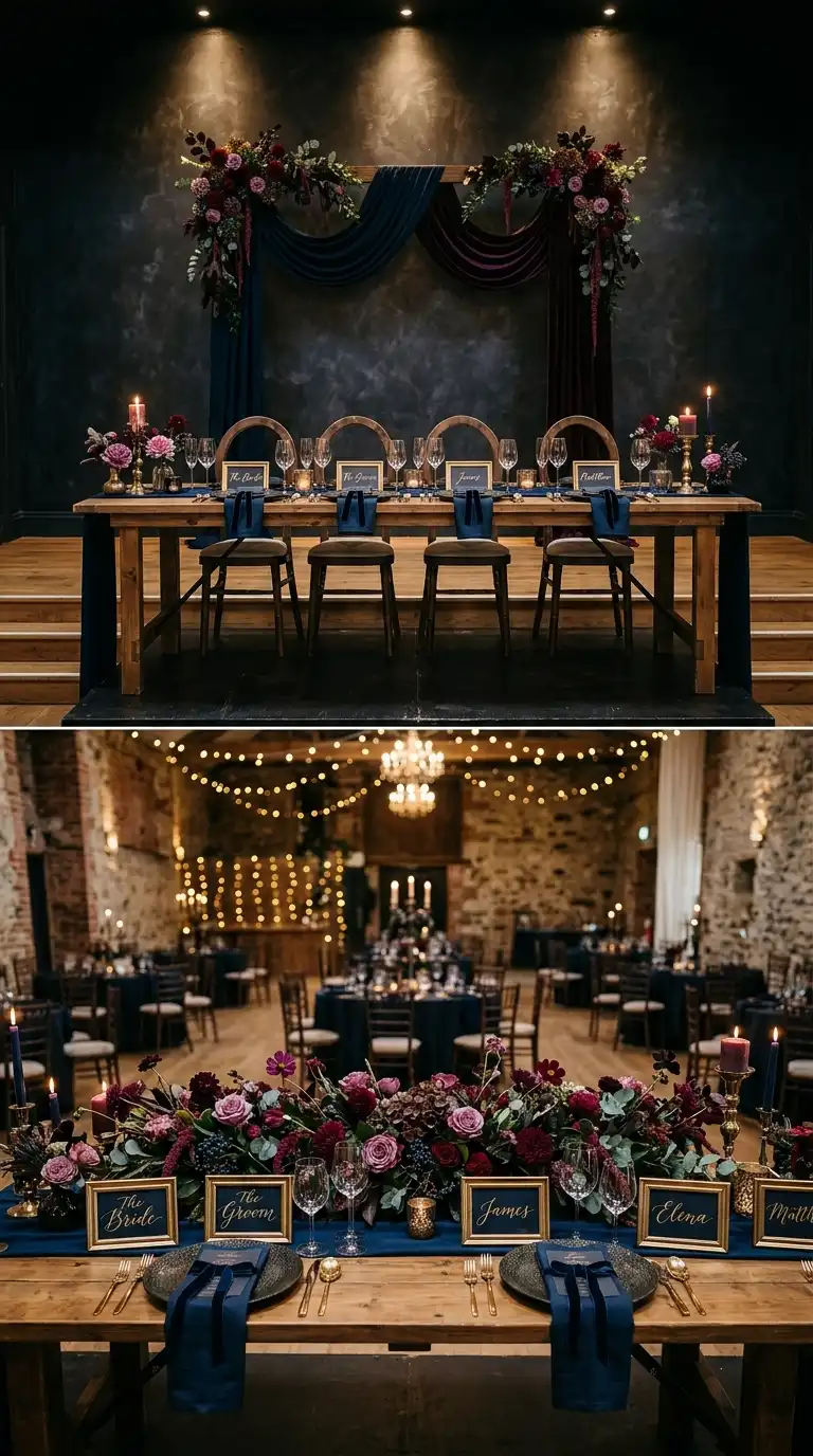 Blue Plum Bridal Table