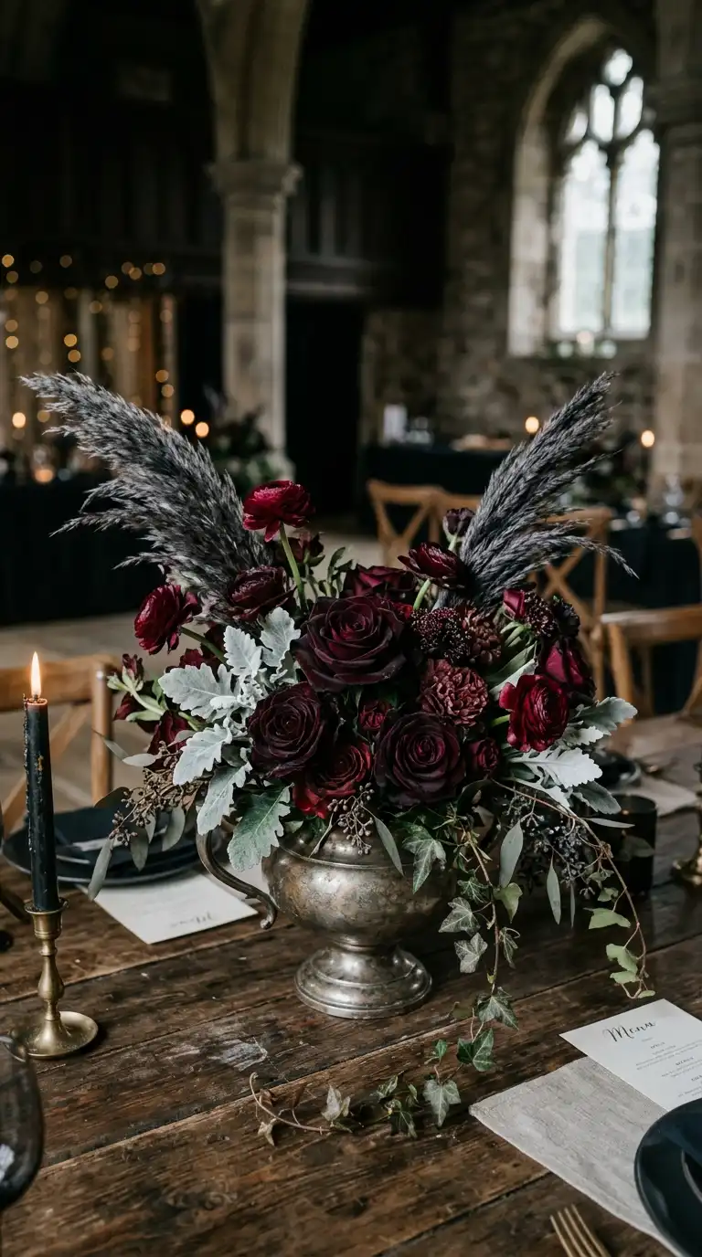 Burgundy Rose Floral Arrangements