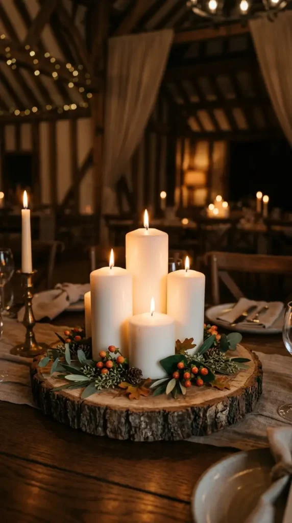 candle cluster table centerpieces