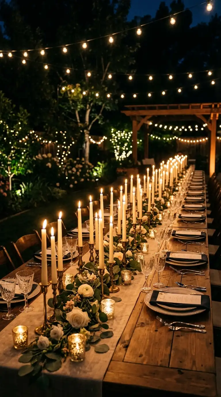 Candlelit Garden Table Runners