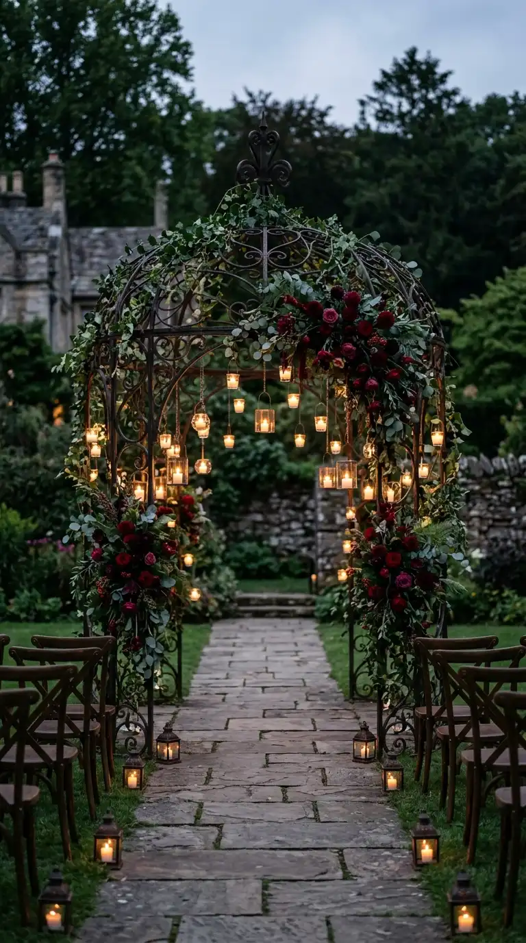 Candlelit Gothic Ceremony Arch