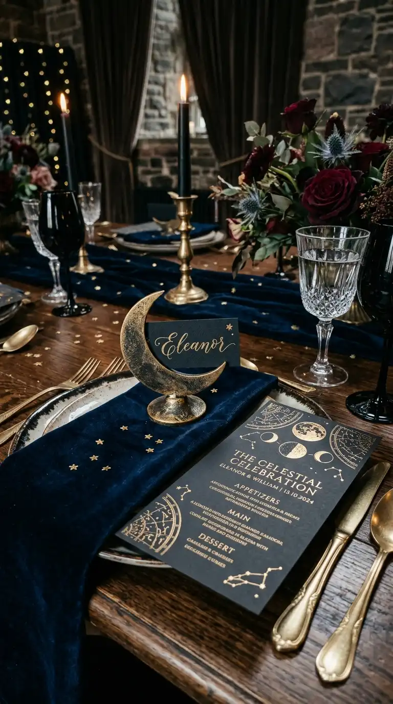 Celestial Gothic Wedding Details