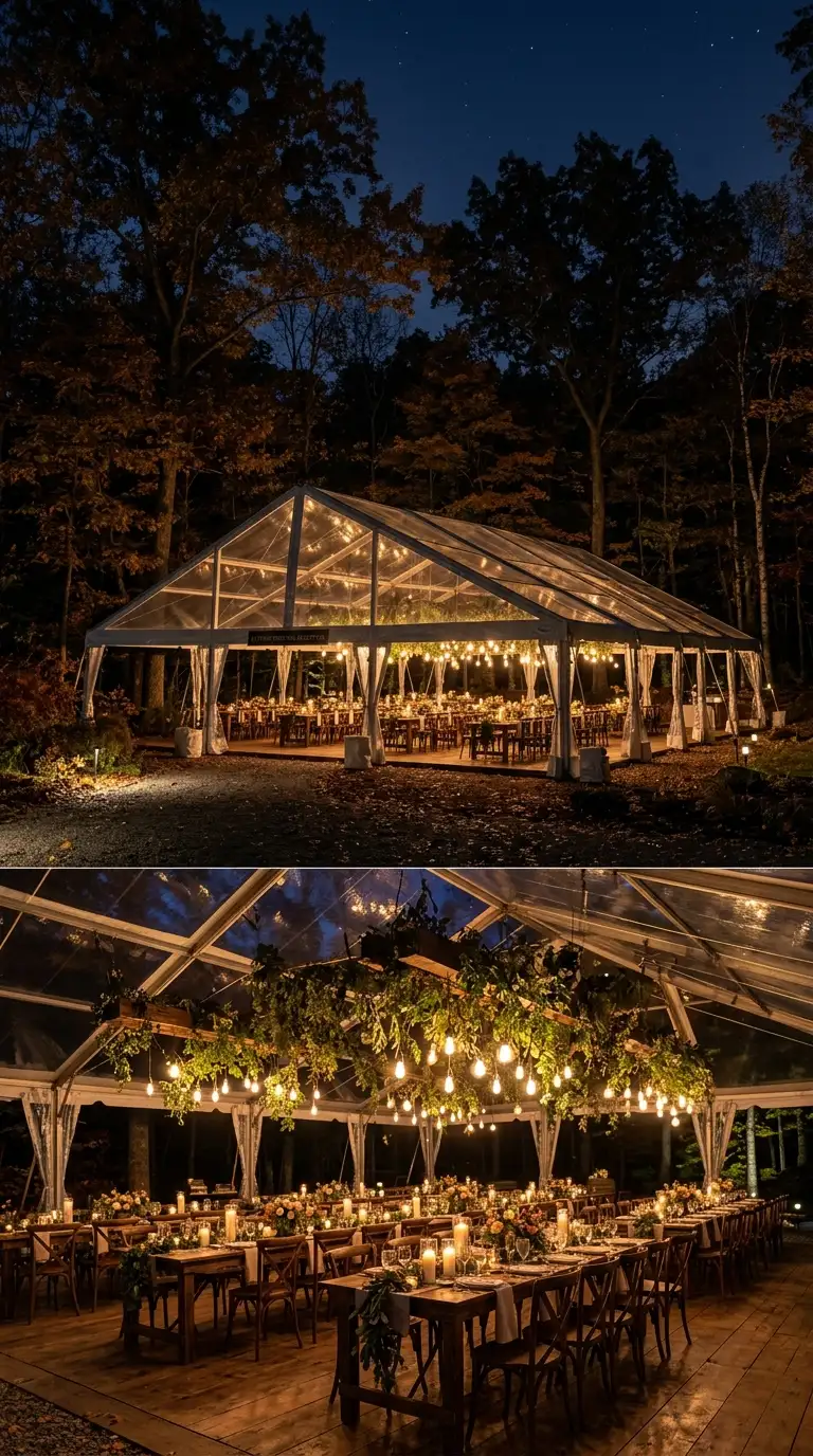 Clear Tent Reception Setting