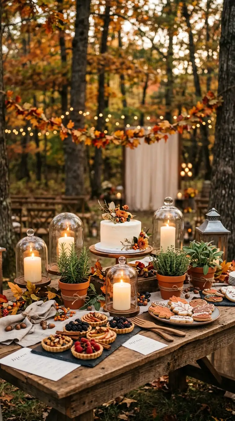 Cozy Outdoor Dessert Station