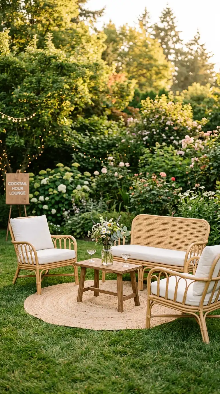 Cozy Rattan Cocktail Lounge