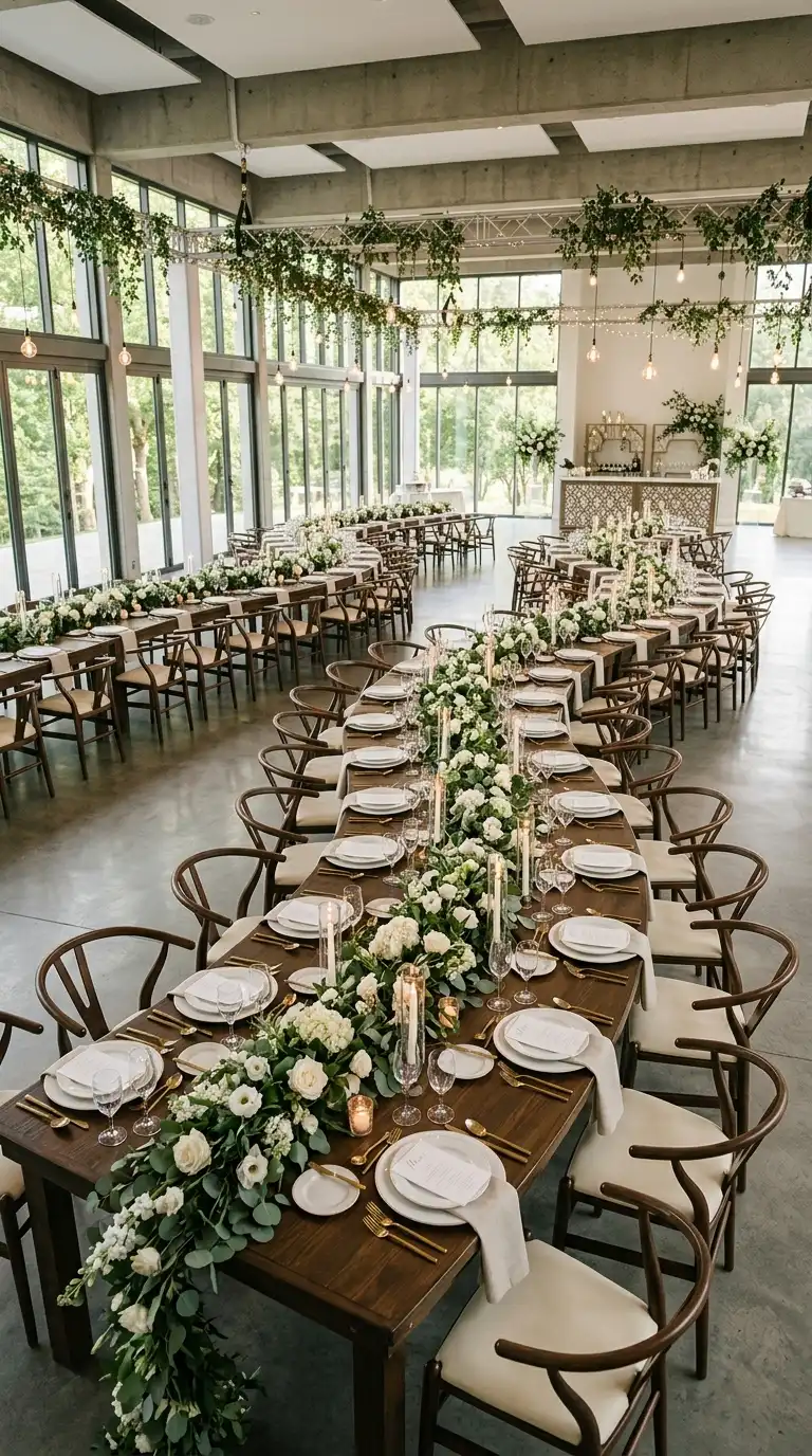 Curved Serpentine Guest Tables