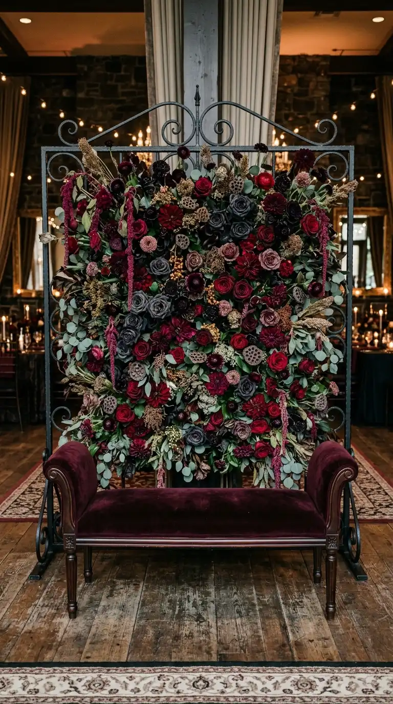 Dark Floral Photo Backdrop