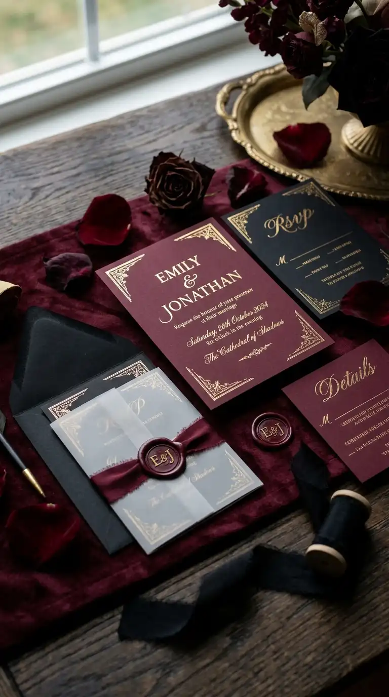 Dark Romance Wedding Invitations